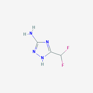 molecular formula C3H4F2N4 B1346748 3-(Difluoromethyl)-1H-1,2,4-triazol-5-amine CAS No. 461430-01-3