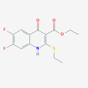 Ethyl 2-(ethylthio)-6,7-difluoro-4-hydroxyquinoline-3-carboxylate