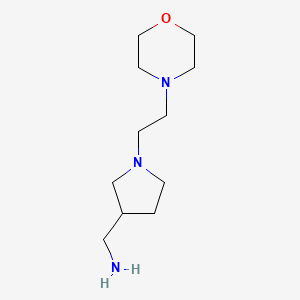 molecular formula C11H23N3O B1346750 {1-[2-(吗啉-4-基)乙基]吡咯烷-3-基}甲胺 CAS No. 933749-60-1
