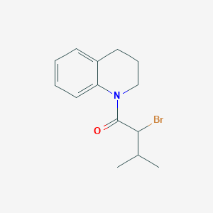 molecular formula C14H18BrNO B1346751 2-Bromo-3-methyl-1-(1,2,3,4-tetrahydroquinolin-1-yl)butan-1-one 