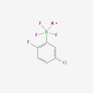 molecular formula C6H3BClF4K B13467574 Potassium (5-chloro-2-fluorophenyl)trifluoroborate 