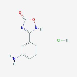 molecular formula C8H8ClN3O2 B134676 3-(3-Aminophenyl)-4,5-dihydro-1,2,4-oxadiazol-5-one hydrochloride CAS No. 145878-51-9
