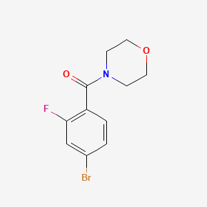 molecular formula C11H11BrFNO2 B1346764 (4-溴-2-氟苯基)(吗啉基)甲酮 CAS No. 924642-61-5
