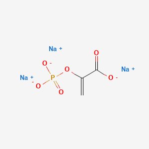 molecular formula C3H2Na3O6P B1346785 2-Propenoic acid, 2-(phosphonooxy)-, trisodium salt CAS No. 5541-93-5