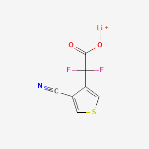 molecular formula C7H2F2LiNO2S B13467893 Lithium(1+) 2-(4-cyanothiophen-3-yl)-2,2-difluoroacetate 