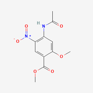molecular formula C11H12N2O6 B1346812 Methyl 4-acetamido-2-methoxy-5-nitrobenzoate CAS No. 4093-41-8
