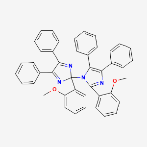 molecular formula C44H34N4O2 B1346829 2-(2-Methoxyphenyl)-1-[2-(2-methoxyphenyl)-4,5-diphenylimidazol-2-yl]-4,5-diphenylimidazole CAS No. 7292-18-4