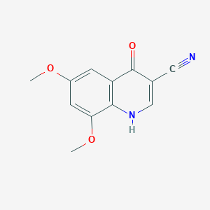 molecular formula C12H10N2O3 B1346834 4-羟基-6,8-二甲氧基喹啉-3-腈 CAS No. 61338-39-4