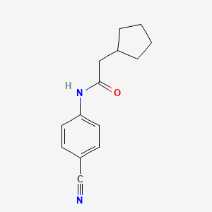 molecular formula C14H16N2O B1346837 N-(4-cyanophenyl)-2-cyclopentylacetamide 