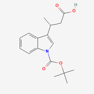 molecular formula C17H21NO4 B1346841 3-[1-(tert-Butoxycarbonyl)indol-3-yl]butanoic acid CAS No. 885266-53-5