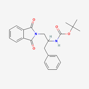 molecular formula C22H24N2O4 B1346842 叔丁基 1-苄基-2-(1,3-二氧代-1,3-二氢-2H-异吲哚-2-基) 乙基氨基甲酸酯 CAS No. 885266-56-8
