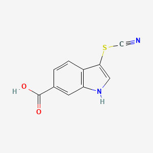 molecular formula C10H6N2O2S B1346843 3-硫氰酸-1H-吲哚-6-羧酸 CAS No. 885266-71-7