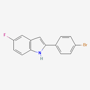 molecular formula C14H9BrFN B1346844 2-(4-Bromophenyl)-5-fluoroindole CAS No. 885266-74-0
