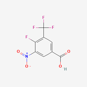 molecular formula C8H3F4NO4 B1346849 4-氟-3-硝基-5-(三氟甲基)苯甲酸 CAS No. 878572-17-9