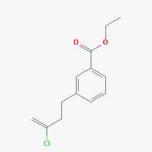 molecular formula C13H15ClO2 B1346857 4-(3-Carboethoxyphenyl)-2-chloro-1-butene CAS No. 731772-85-3