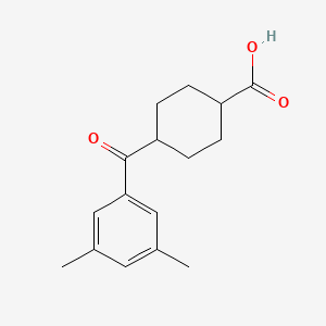 molecular formula C16H20O3 B1346863 顺式-4-(3,5-二甲基苯甲酰基)环己烷-1-羧酸 CAS No. 736136-27-9