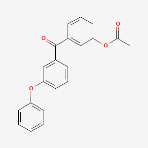 molecular formula C21H16O4 B1346864 3-乙酰氧基-3'-苯氧基二苯甲酮 CAS No. 890099-73-7