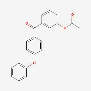 molecular formula C21H16O4 B1346865 3-Acetoxy-4'-phenoxybenzophenone CAS No. 890099-75-9
