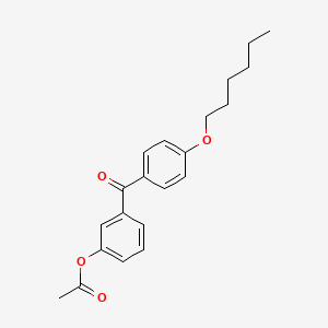 molecular formula C21H24O4 B1346867 3-乙酰氧基-4'-己氧基二苯甲酮 CAS No. 890100-08-0