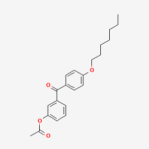 molecular formula C22H26O4 B1346868 3-Acetoxy-4'-heptyloxybenzophenone CAS No. 890100-10-4