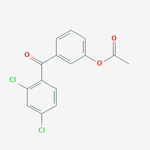 molecular formula C15H10Cl2O3 B1346869 3-Acetoxy-2',4'-dichlorobenzophenone CAS No. 890100-26-2