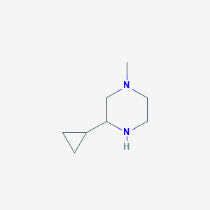 molecular formula C8H16N2 B13468690 3-Cyclopropyl-1-methylpiperazine 