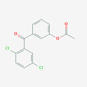 molecular formula C15H10Cl2O3 B1346870 3-乙酰氧基-2',5'-二氯苯甲酮 CAS No. 890100-28-4