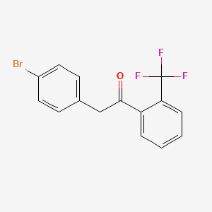 molecular formula C15H10BrF3O B1346873 2-(4-溴苯基)-2'-三氟甲基苯乙酮 CAS No. 898784-23-1