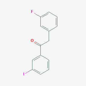molecular formula C14H10FIO B1346874 2-(3-Fluorophenyl)-3'-iodoacetophenone CAS No. 898784-79-7