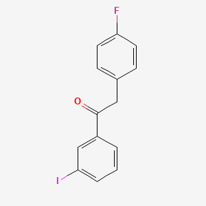 molecular formula C14H10FIO B1346876 2-(4-Fluorophenyl)-3'-iodoacetophenone CAS No. 898784-85-5