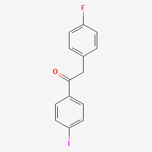 molecular formula C14H10FIO B1346877 2-(4-Fluorophenyl)-4'-iodoacetophenone CAS No. 898784-87-7
