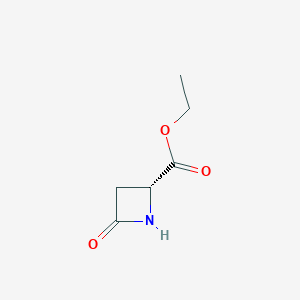 molecular formula C6H9NO3 B13468793 Ethyl (2R)-4-oxoazetidine-2-carboxylate CAS No. 91815-13-3