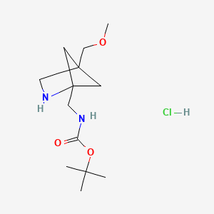 molecular formula C13H25ClN2O3 B13468809 tert-butyl N-{[4-(methoxymethyl)-2-azabicyclo[2.1.1]hexan-1-yl]methyl}carbamate hydrochloride 