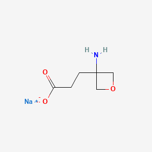 molecular formula C6H10NNaO3 B13468878 Sodium 3-(3-aminooxetan-3-yl)propanoate 