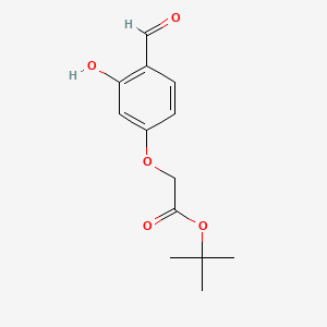 molecular formula C13H16O5 B13468881 Tert-butyl 2-(4-formyl-3-hydroxyphenoxy)acetate 