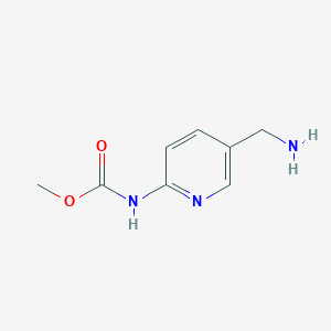 molecular formula C8H11N3O2 B13468895 methylN-[5-(aminomethyl)pyridin-2-yl]carbamate 
