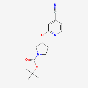 molecular formula C15H19N3O3 B13468908 tert-Butyl 3-((4-cyanopyridin-2-yl)oxy)pyrrolidine-1-carboxylate 