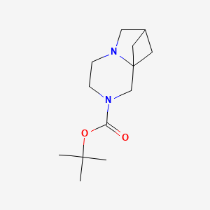 molecular formula C13H22N2O2 B13468917 Tert-butyl 3,6-diazatricyclo[6.1.1.0,1,6]decane-3-carboxylate 