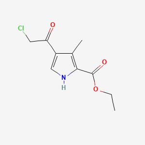 molecular formula C10H12ClNO3 B13468959 ethyl 4-(2-chloroacetyl)-3-methyl-1H-pyrrole-2-carboxylate 