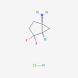 molecular formula C6H10ClF2N B13468961 rac-(1R,5R)-4,4-difluorobicyclo[3.1.0]hexan-1-amine hydrochloride CAS No. 2866308-23-6