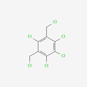 molecular formula C8H4Cl6 B1346900 1,2,3,5-Tetrachloro-4,6-bis(chloromethyl)benzene CAS No. 1133-57-9