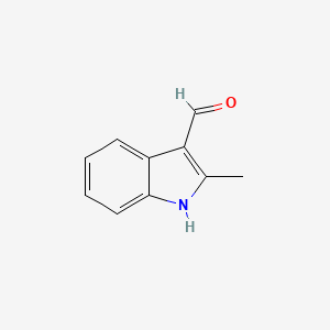 molecular formula C10H9NO B1346904 2-Methylindole-3-carboxaldehyde CAS No. 5416-80-8