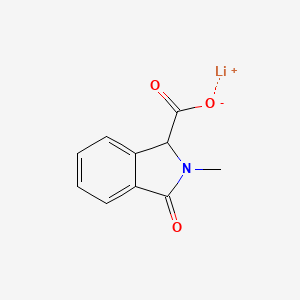 molecular formula C10H8LiNO3 B13469044 lithium(1+) 2-methyl-3-oxo-2,3-dihydro-1H-isoindole-1-carboxylate 
