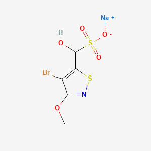 molecular formula C5H5BrNNaO5S2 B13469054 Sodium (4-bromo-3-methoxy-1,2-thiazol-5-yl)(hydroxy)methanesulfonate 