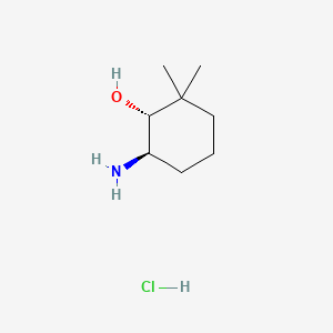 molecular formula C8H18ClNO B13469056 rac-(1R,6R)-6-amino-2,2-dimethylcyclohexan-1-ol hydrochloride 
