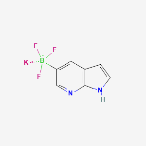 molecular formula C7H5BF3KN2 B13469058 Potassium trifluoro(1H-pyrrolo[2,3-b]pyridin-5-yl)borate 