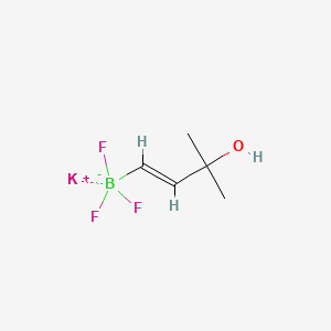 molecular formula C5H9BF3KO B13469092 Potassium (E)-trifluoro(3-hydroxy-3-methylbut-1-en-1-yl)borate 