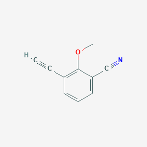 molecular formula C10H7NO B13469114 3-Ethynyl-2-methoxybenzonitrile 