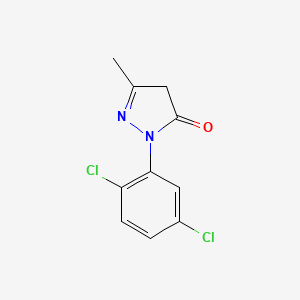 molecular formula C10H8Cl2N2O B1346920 2-(2,5-Dichlorophenyl)-5-methyl-2,4-dihydro-3H-pyrazol-3-one CAS No. 13102-34-6