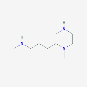 molecular formula C9H21N3 B13469230 Methyl[3-(1-methylpiperazin-2-yl)propyl]amine 